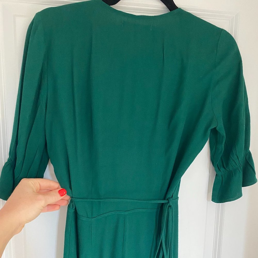 Reformation V-Neck Wrap Dress Midi Dress - Picture 6 of 7